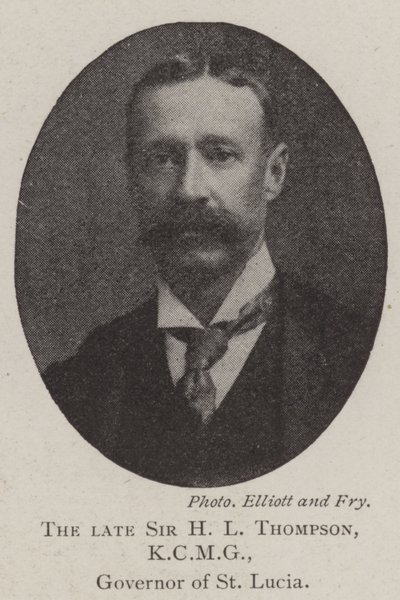 The Late Sir H L Thompson, KCMG, Governor of St Lucia by English Photographer