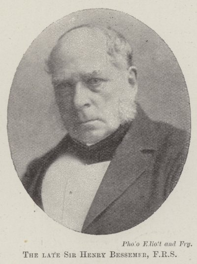 The late Sir Henry Bessemer, FRS by English Photographer