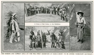 The Opening of the Golden West Exhibition at Earls Court: Red Indians and Cowboy Girls by English Photographer