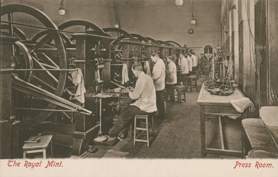 The press room at the Royal Mint, London by English Photographer