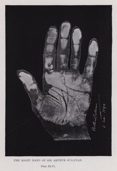 The right hand of Sir Arthur Sullivan by English Photographer
