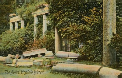 The ruins at Virginia Water at Windsor Great Park, England by English Photographer