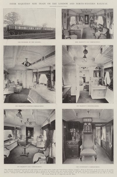 Their Majesties New Train on the London and North-Western Railway by English Photographer