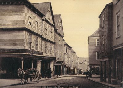 Totnes, Old Houses in High Street by English Photographer