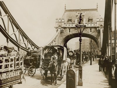 Traffic Passing Over Tower Bridge by English Photographer