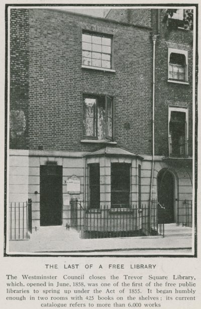 Trevor Square Library, Westminster by English Photographer