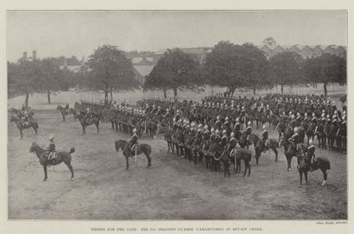 Troops for the Cape, the 6th Dragoon Guards (Carabiniers) in Review Order by English Photographer