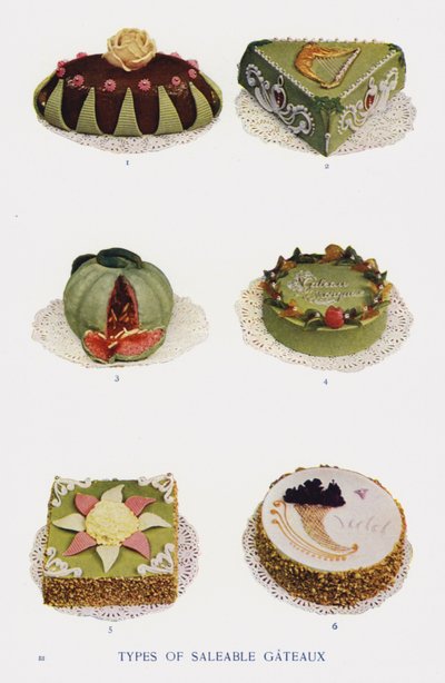 Types of Saleable Gateaux by English Photographer