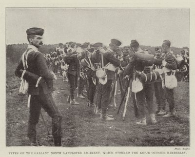 Types of the Gallant North Lancaster Regiment, Which Stormed the Kopje Outside Kimberley by English Photographer