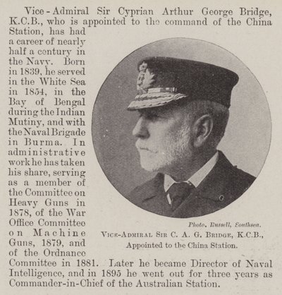Vice-Admiral Sir C A G Bridge, KCB, Appointed to the China Station by English Photographer