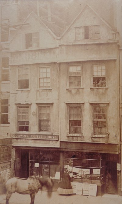 View of Goodwins Coffee House, Aldersgate Street, c.1880 by English Photographer