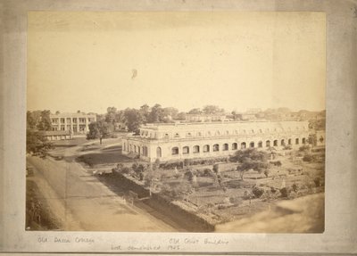 View of Old Dhaka College and the Old Court Building by English Photographer