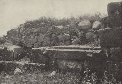 Wall of the synagogue at Capernaum, scene of the miracle of the healing of the hand by English Photographer