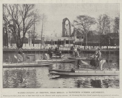 Water-Cycling at Trepton, near Berlin, a Favourite Summer Amusement by English Photographer