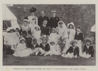Wedding of Commander Napier and Miss E Culme-Seymour, the Bridal Party by English Photographer