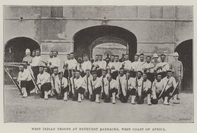West Indian Troops at Bathurst Barracks, West Coast of Africa by English Photographer