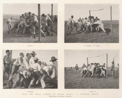 With the Scots Guards in South Africa, a Football Match by English Photographer
