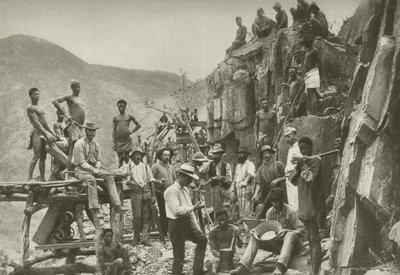 Work on an early gold-mine in the Rand by English Photographer