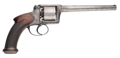 100-Bore Moore & Harris Patent Six-shot Self-cocking Percussion Revolver, 1853 by English School