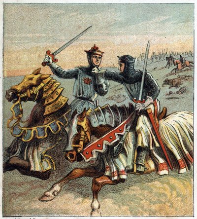 100-year war: Battle of Crecy on August 26 by English School