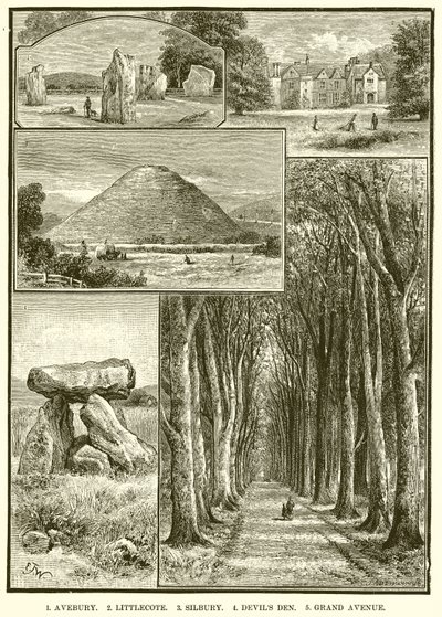 1. Avebury. 2. Littlecote. 3. Silbury. 4. Devil