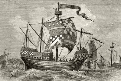 A 15th century warship, from 