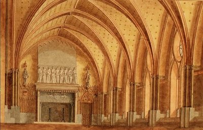 A Baronial Hall by English School