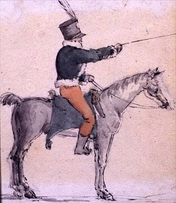 A Boy Soldier on Horseback by English School