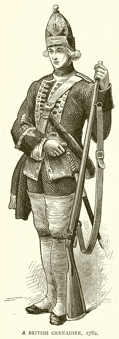 A British Grenadier, 1782 by English School