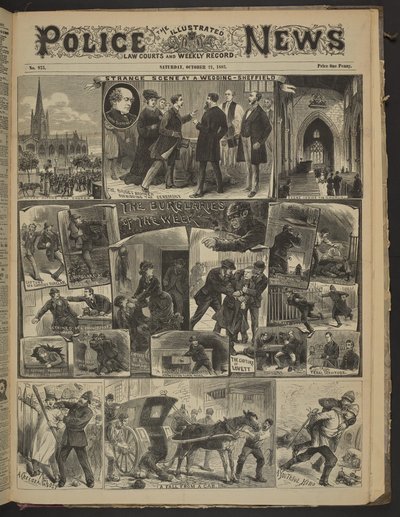 A Chelsea Ghost, Illustrated Police News, 21 October 1882 by English School
