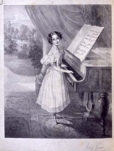 A Child Pianist (Miss Jonas?) Playing John Field