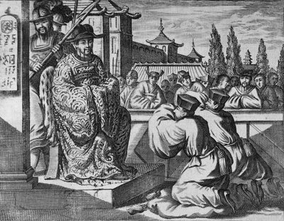 A Chinese Provincial Governor, illustration from a description of Embassies to China, 1690 by English School