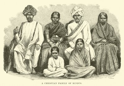 A Christian Family of Hindus by English School