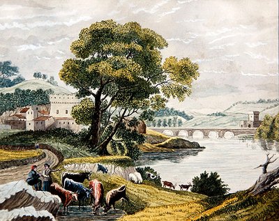 A Claudian Landscape, c.1825 by English School