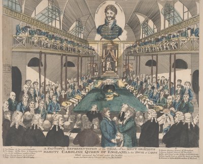 A Faithful Representation of the Trial of Caroline, Queen of England by English School