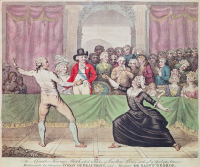 A Fencing Duel at Carlton House in the presence of the Prince Regent between the Chevalier d