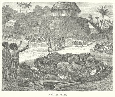 A Fijian Feast by English School