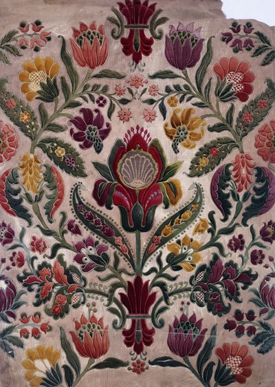 A Full-colour Cartoon of Tapestry, Silk or Wallpaper by English School