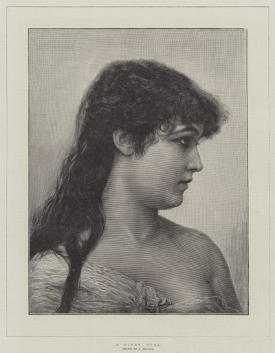 A Gipsy Girl by English School