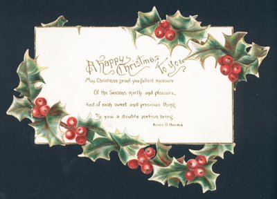 A Happy Christmas to You - Christmas card by English School