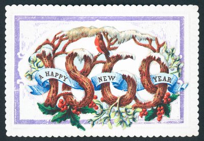 A Happy New Year 1869 by English School