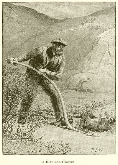 A Highland Crofter by English School