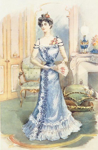 A Lady in her Sitting Room by English School