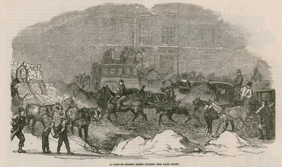 A London Street Scene During the Late Frost by English School
