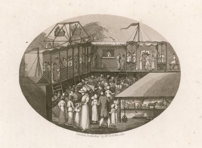 A London fair possibly in Camberwell by English School