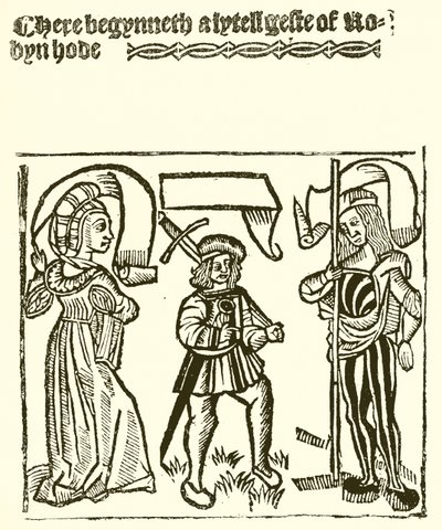 A Lytell Geste of Robin Hood, Printed by Wynkyn de Worde by English School