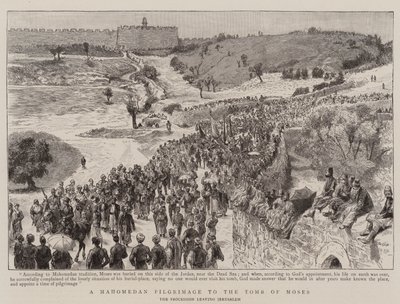 A Mahomedan Pilgrimage to the Tomb of Moses by English School
