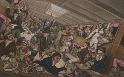 A Margate Packet - The Effects of a Squall or a Sudden Shift of Ballast, published by G. Humphrey, London, 6th November, 1821 by English School