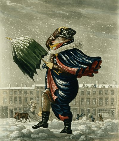 A Merry Christmas and a Happy New Year in London, engraved by G. Hunt, 1827 by English School