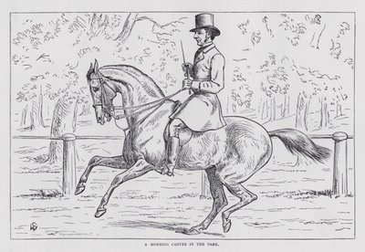 A Morning Canter in the Park by English School